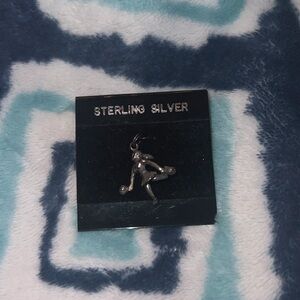 Sterling Sliver Cheerleader Charm